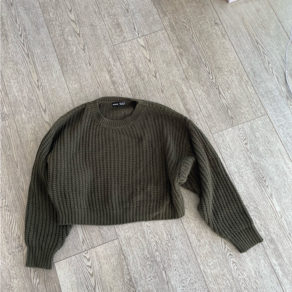Olive Green Knit Sweater
